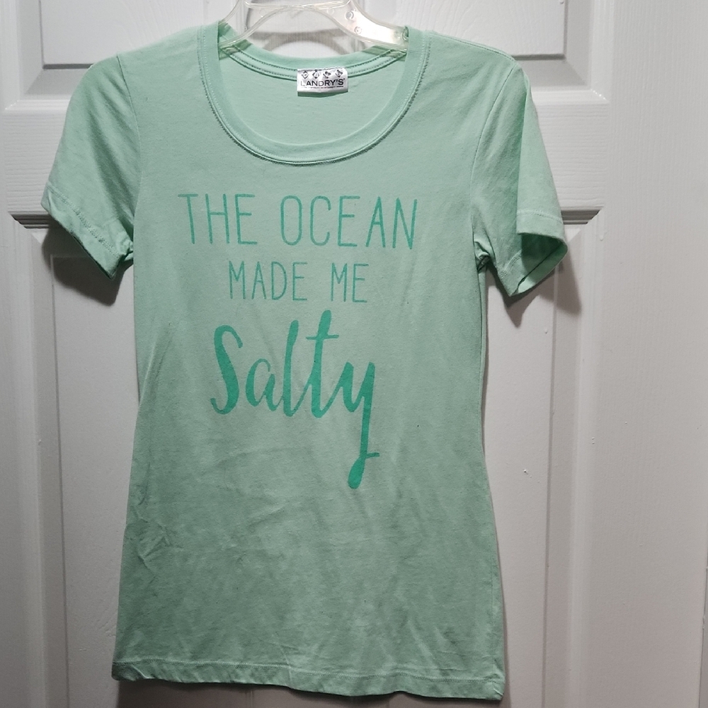 3/$10 Seafoam Green Graphic Tee - Short Sleeve
